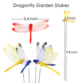 Eiarrnp dragonfly stake showcasing 12-pack versatility in yard