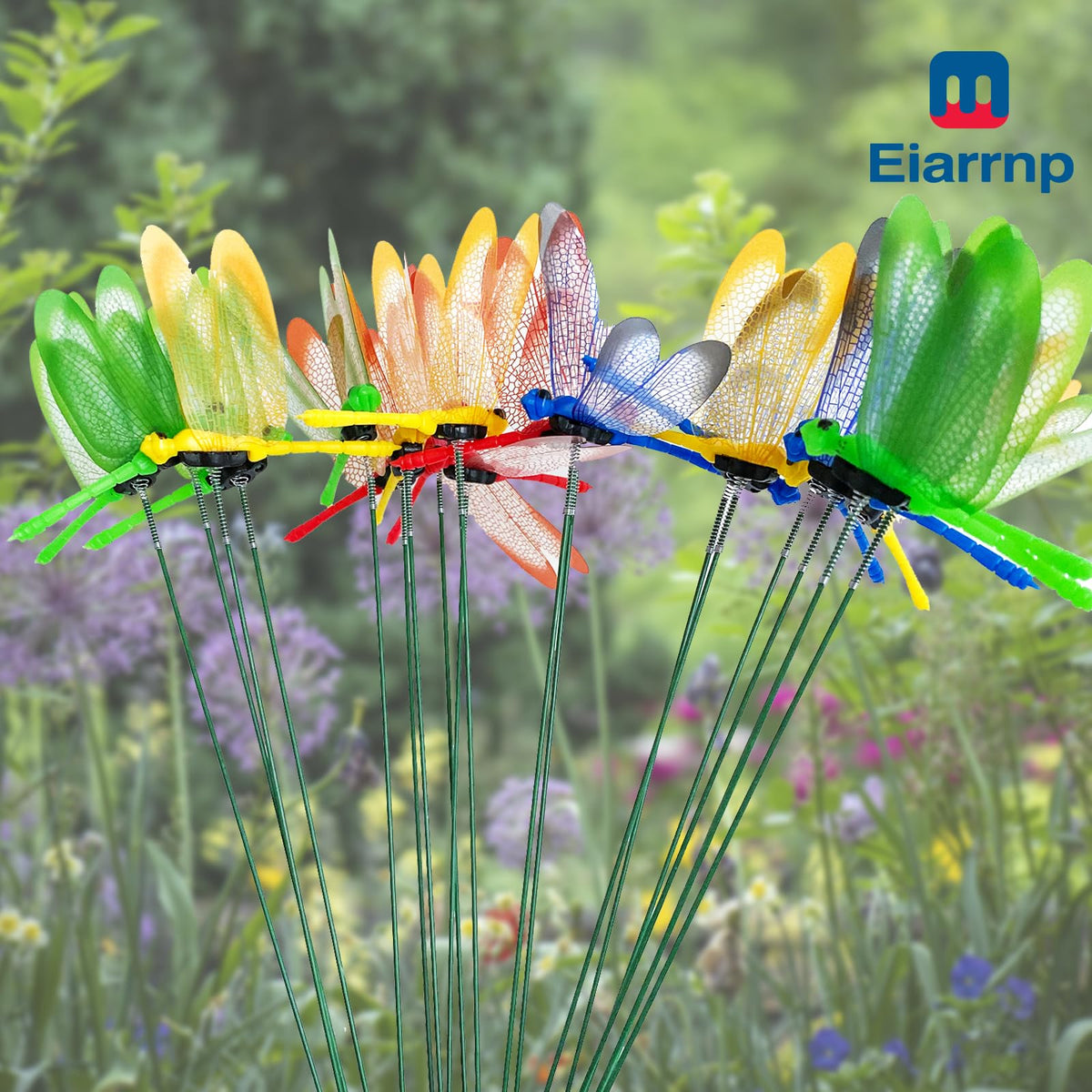 Eiarrnp 3D dragonfly stake for lawn and garden focal point