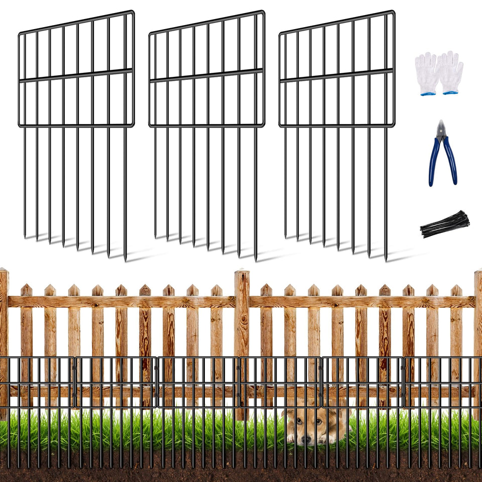 Eibikdi 25-pack barrier fence assembly shows modular borders for flexible garden layouts.
