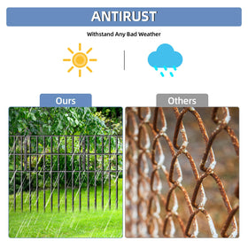 Eibikdi bottom-gap blocker under fence illustrates enhanced protection against digging.