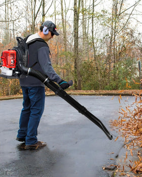EIDOWA 63CC gas blower ideal for landscaping and light snow removal.