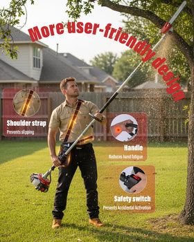 EIDOWA ergonomic anti-slip handle reduces fatigue during long jobs.