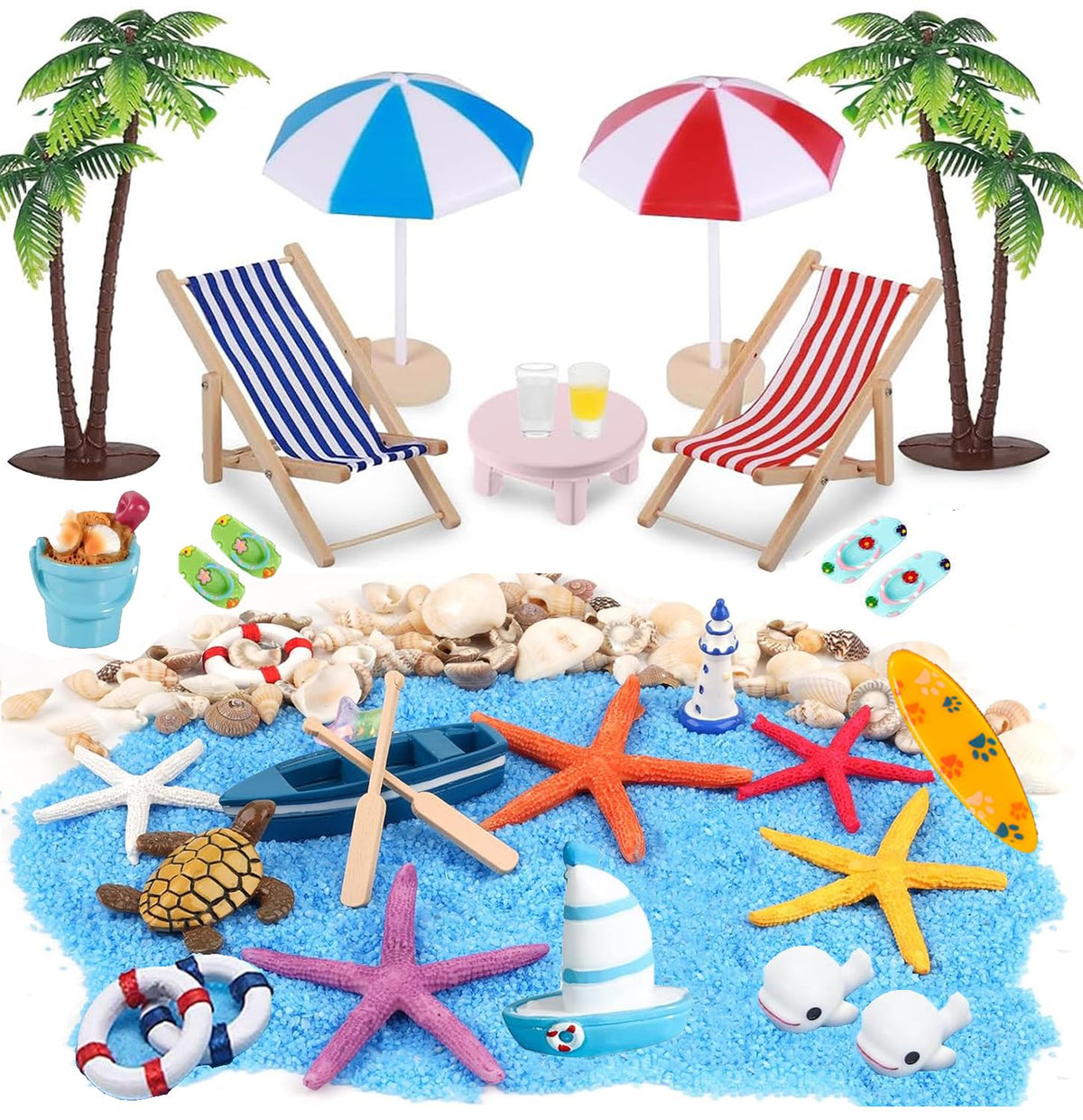 EIKEJI coconut tree mini decor for tiny beach scenes and DIY landscape projects.