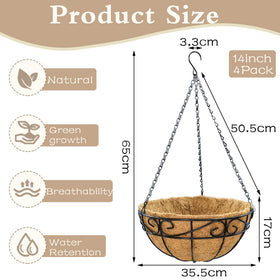 EIMQUVW coconut fiber liner showing natural air permeability.