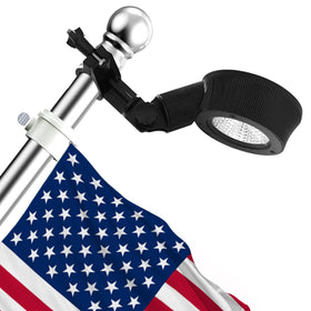 Einsamk solar flag pole light delivers 6000K brightness to illuminate flags at night