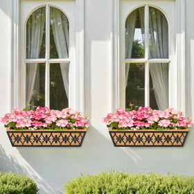 EINYEXW sleek black finish complements blooms without overpowering them.