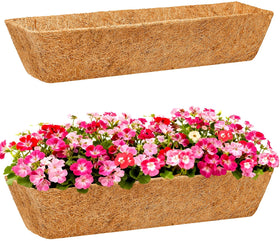 EINYEXW coco liner in a planter demonstrates natural moisture balance for plants
