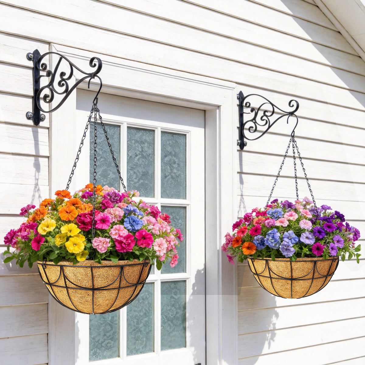 EINYEXW coco liner in planter demonstrates quick, hassle-free setup.