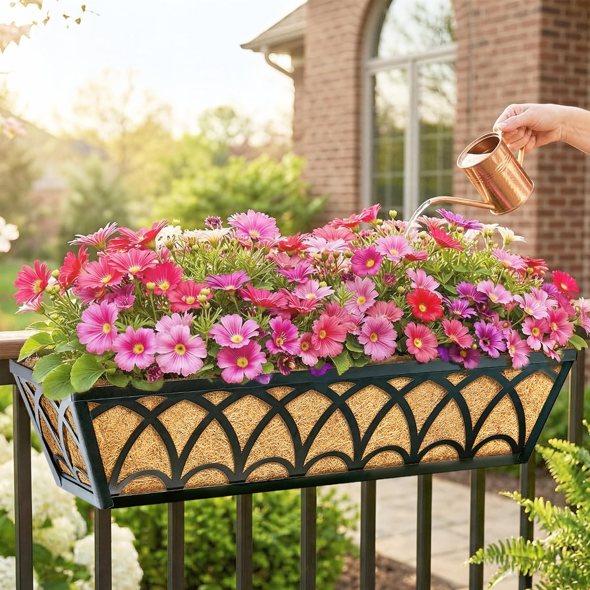EINYEXW coco liners promote drainage and healthy root growth in planters
