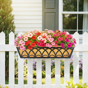 EINYEXW dark metal window box frame creates striking light and shadow