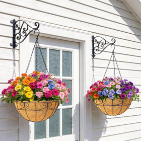 Closeup of rust-resistant metal on EINYEXW hanging basket