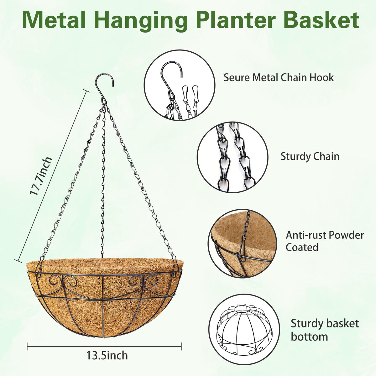 EINYEXW hanging basket mounted on porch showcasing rustic style