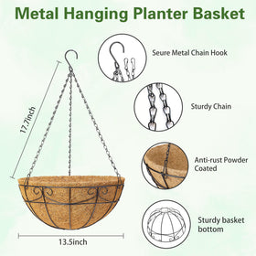 EINYEXW hanging basket mounted on porch showcasing rustic style