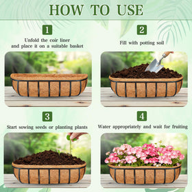 EINYEXW moisture-retention coconut liner offers easy storage and versatile indoor or outdoor use