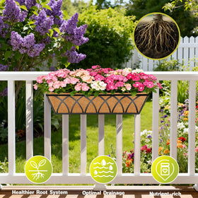 EINYEXW premium liners add natural texture and decor to planters