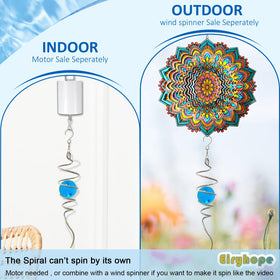 Eiryhope blue crystal glass ball adds color and sparkle in sunlight.