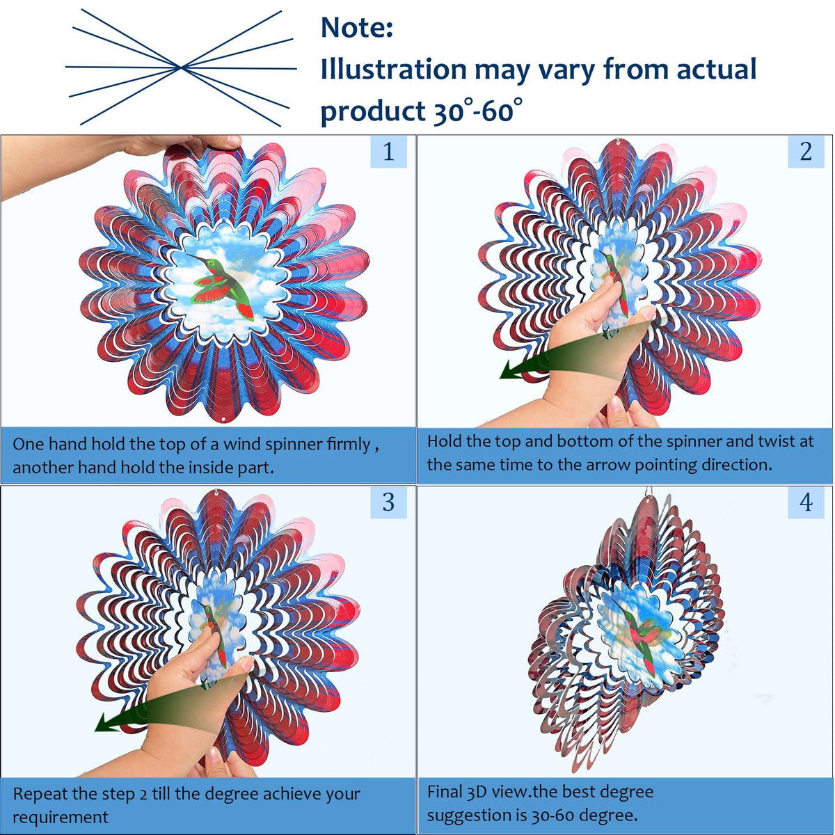 Eiryhope laser-cut wind spinner with lasting outdoor appeal
