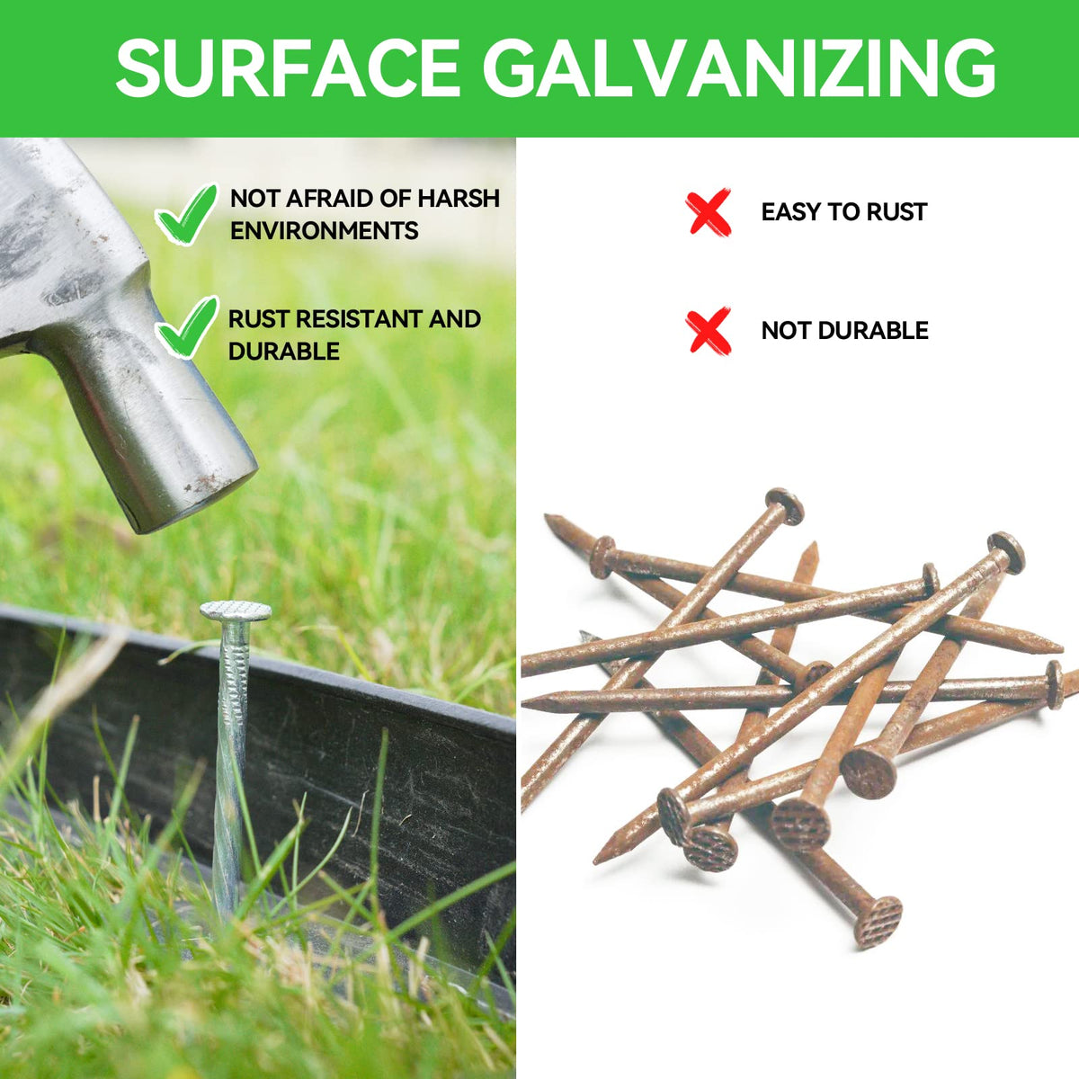 EISENSP flat-top design enables easy hammer installation.