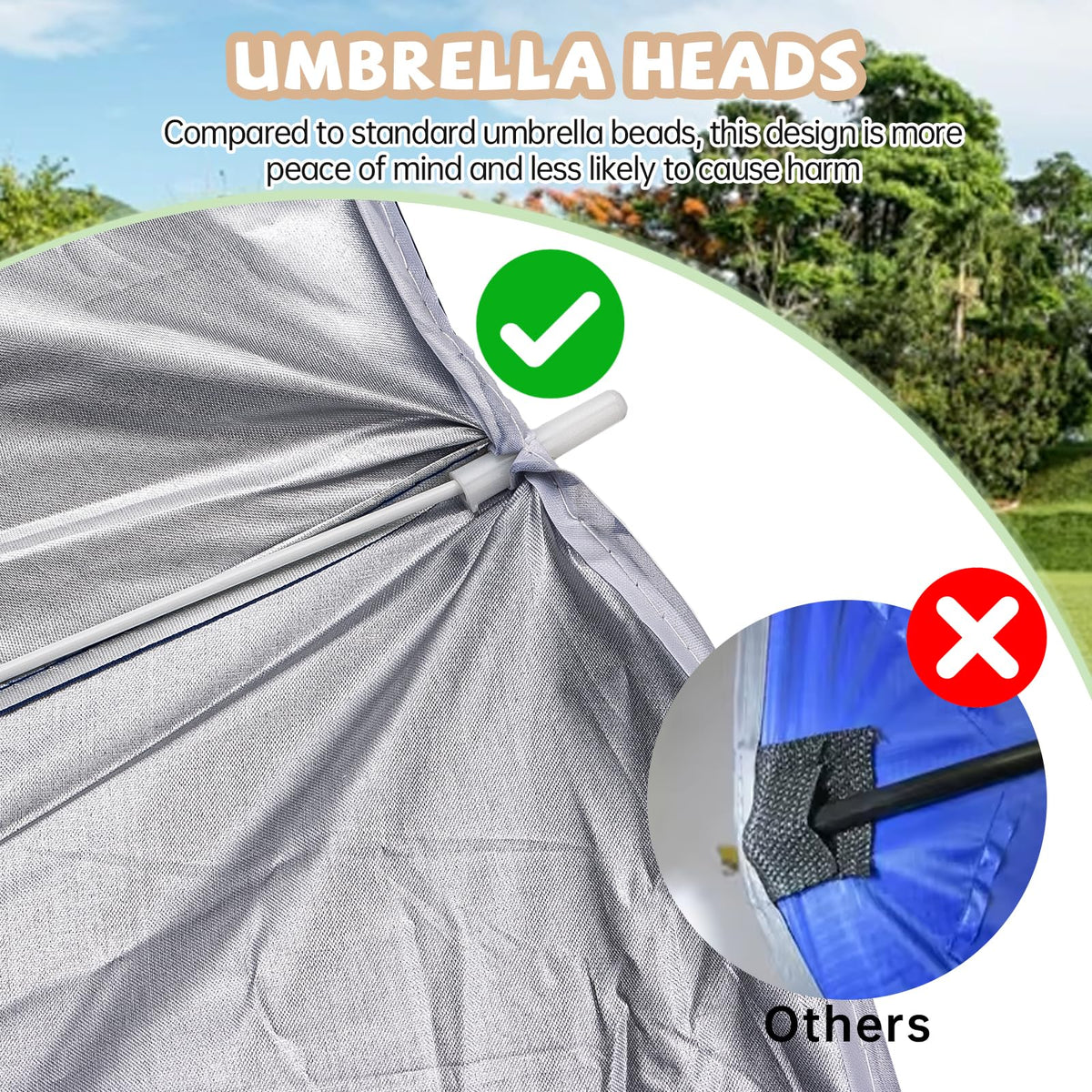 Eiszhjk portable lightweight design for beach or camping shade.
