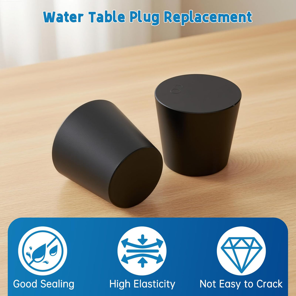 Eiszhjk solid rubber plug close-up shows durable construction for long-lasting use.