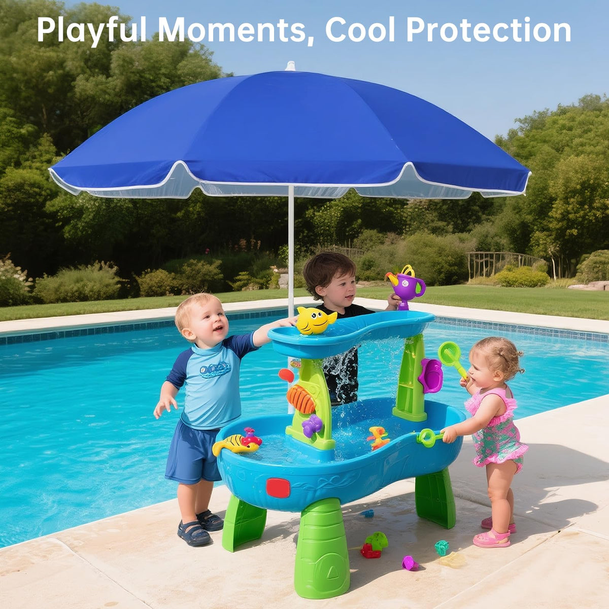 Eiszhjk travel-friendly umbrella ideal for beach, garden, or backyard shade.