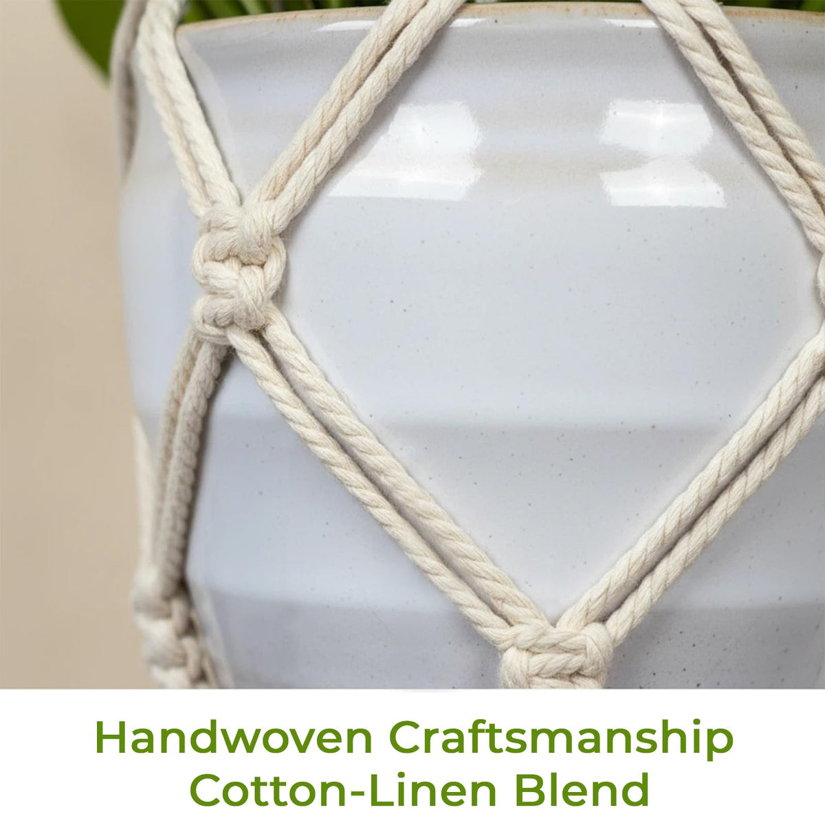 Ivory-toned EJGIEGSO hanger blends with natural wood and greenery.