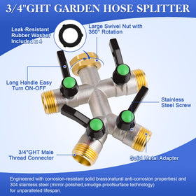 EJW 4-way independent valves allow individual hose control for versatile tasks.