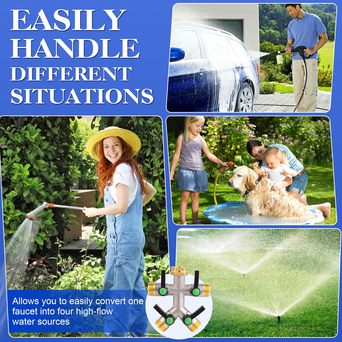 EJW easy tool-free installation makes setup quick on standard spigots.