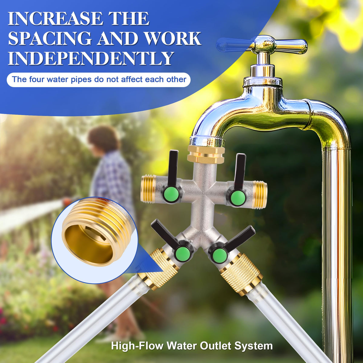 EJW high-flow design delivers efficient water distribution across outlets.
