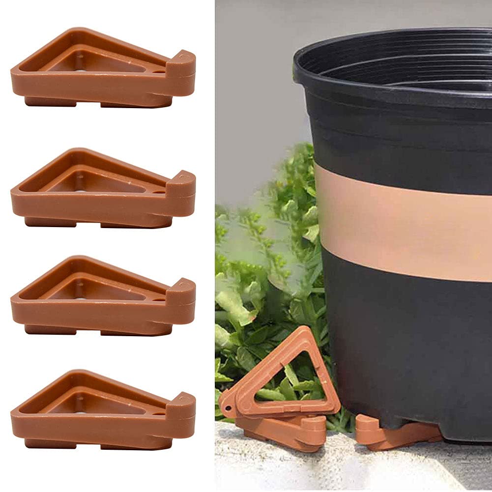 EKDJKK plant pot feet drainage-friendly design encourages water away from floors