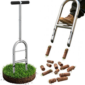 EKIORI manual lawn aerator with Step-to-Eject delivers seamless core release