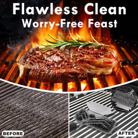 ekongloong grill brush with wire-head for tough grease removal.