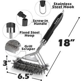 Heavy-duty design for efficient post-grill cleanup.