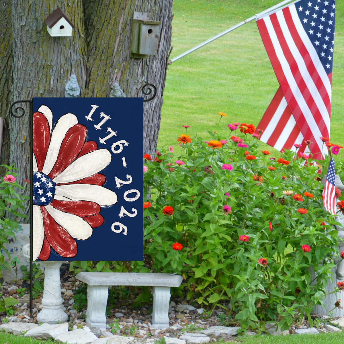 EKOREST garden flag—12x18 inch size fits standard garden stands.
