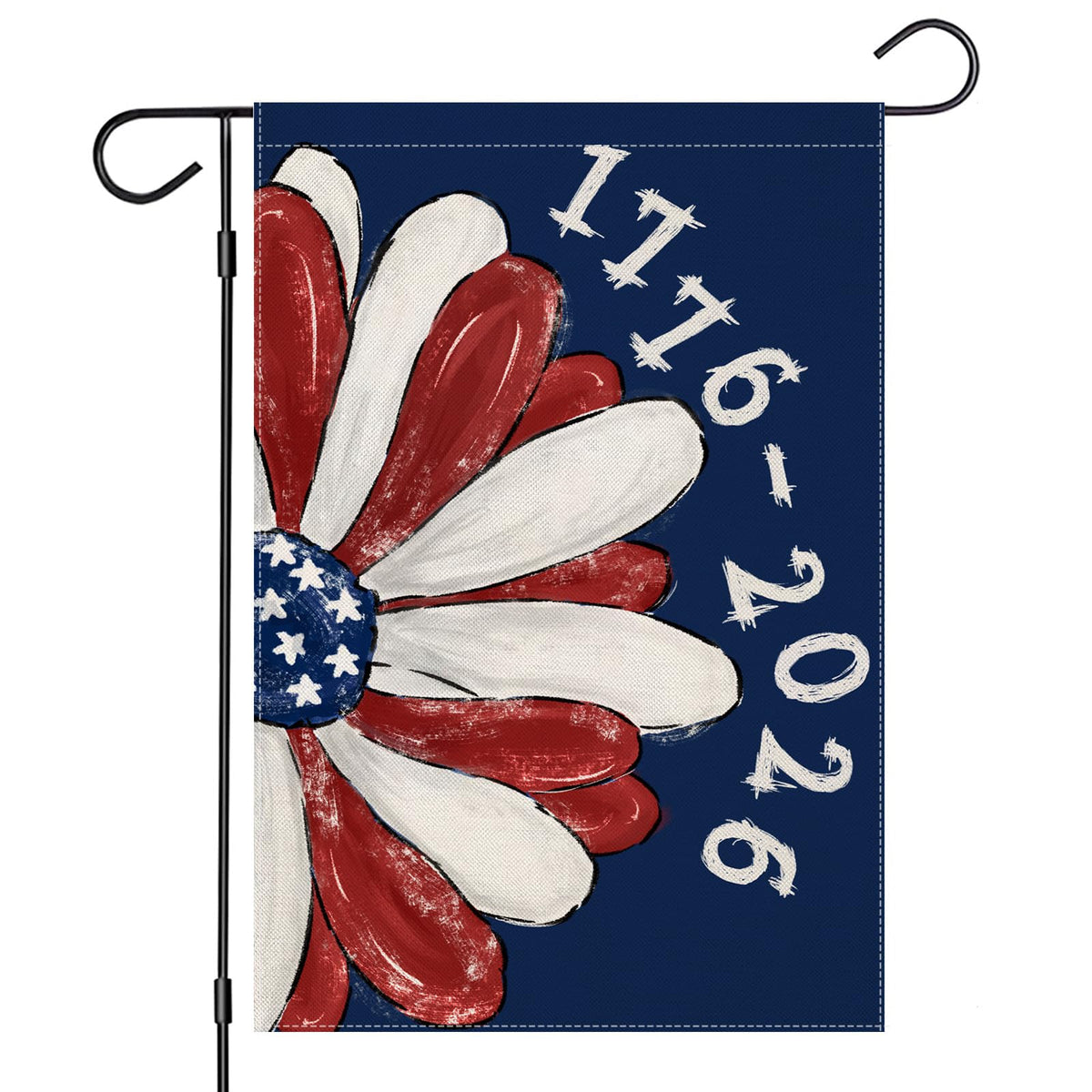 EKOREST 250th anniversary garden flag—front view with flower motif for outdoor appeal.