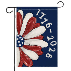 EKOREST 250th anniversary garden flag—front view with flower motif for outdoor appeal.