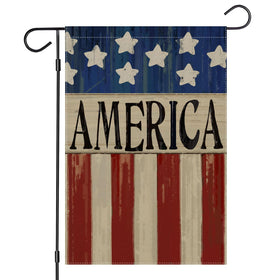 EKOREST 4th of July garden flag, double-sided, bright colors for outdoor seasonal displays.