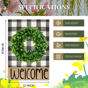 EKOREST Burlap garden flag withstands sun and rain with long-lasting color
