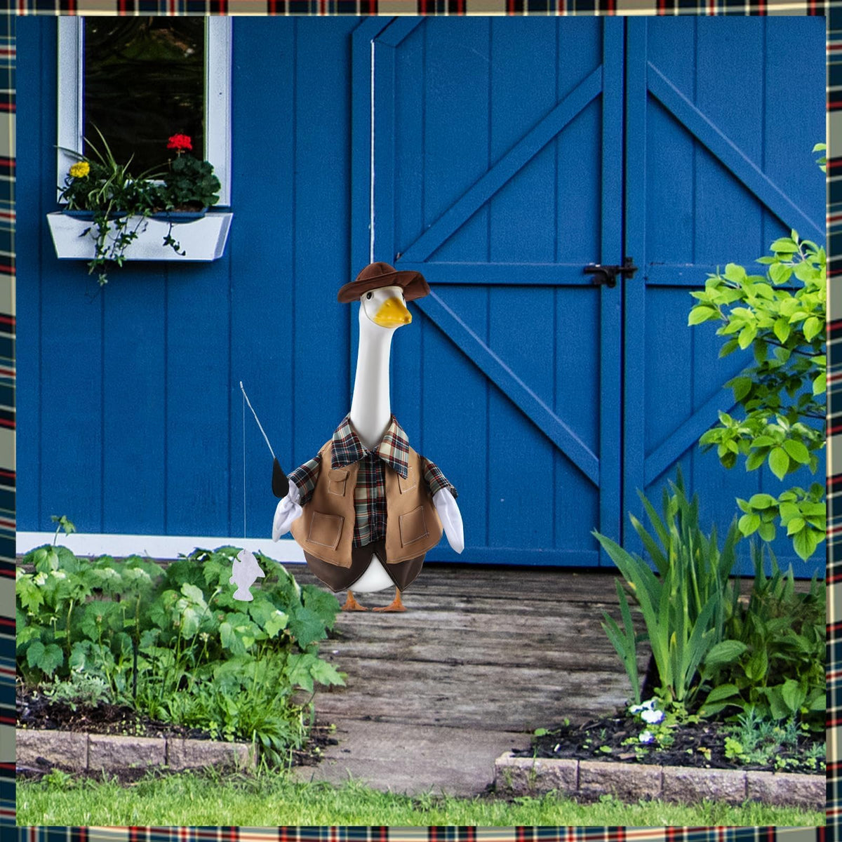 EKOREST durable polyester goose outfit resists fading in sunlit patios.