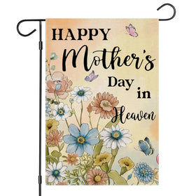 EKOREST Happy Mother's Day in Heaven flag front view highlighting outdoor remembrance.