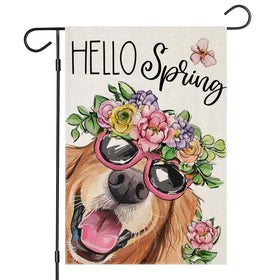 EKOREST Hello Spring garden flag outdoor 12x18 adds seasonal curb appeal