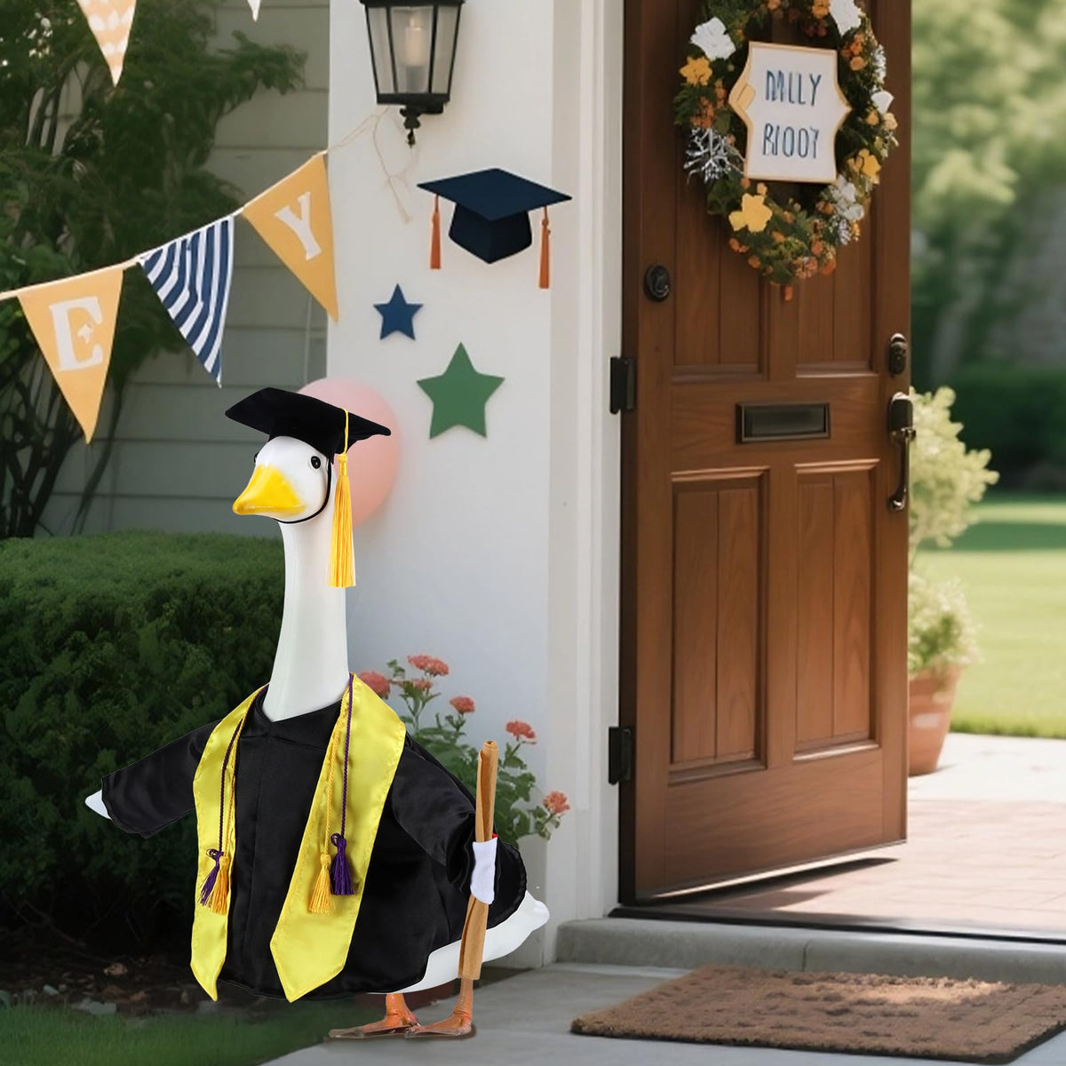 EKOREST honor cords detail adds a realistic academic touch to yard decor