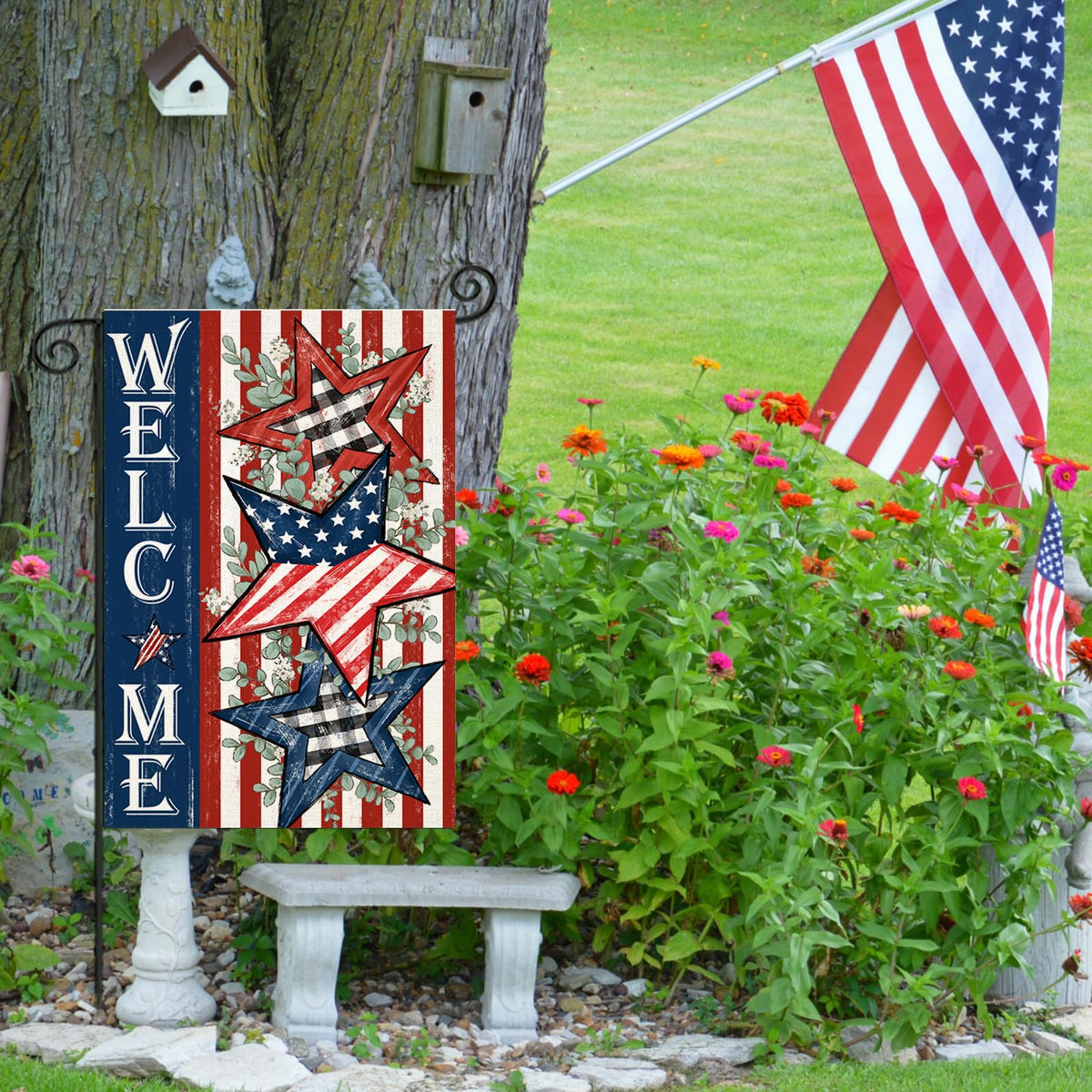 EKOREST compact 12x18 flag ideal for small yards patios balconies.