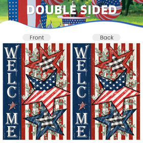 EKOREST farmhouse-inspired design complements rustic outdoor spaces with patriotic charm.