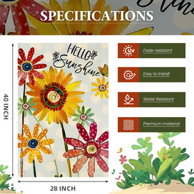 EKOREST patio garden flag adds outdoor decor touch.