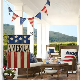 EKOREST patriotic garden flag for summer porch and yard decor.