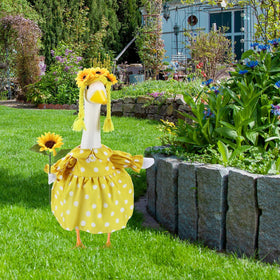 EKOREST polka dots and sunflowers design brightens outdoor display