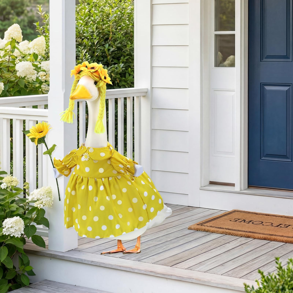 EKOREST 23-inch goose fit outfit for porch decor and whimsy