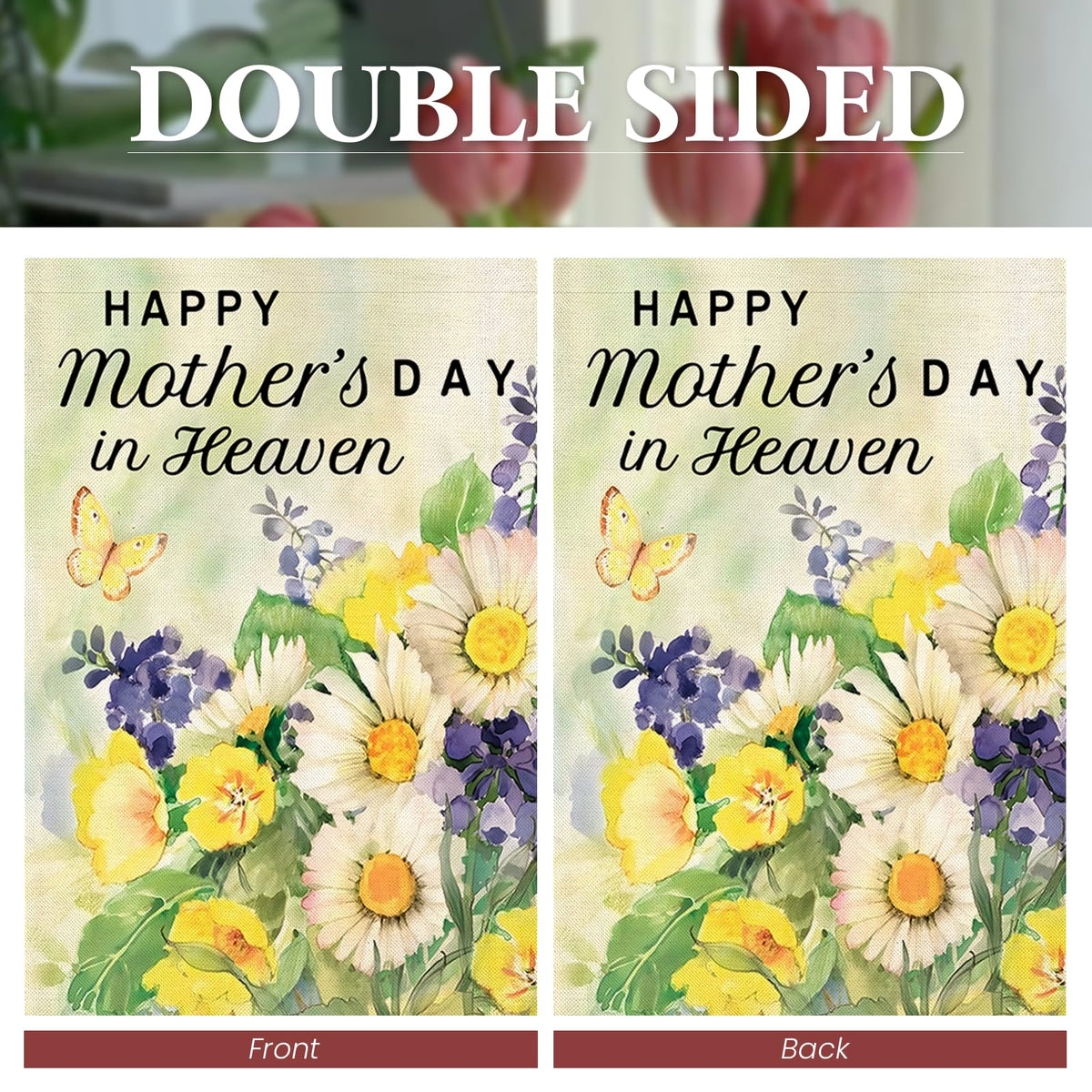EKOREST Colorful print on flag enhancing spring garden decor