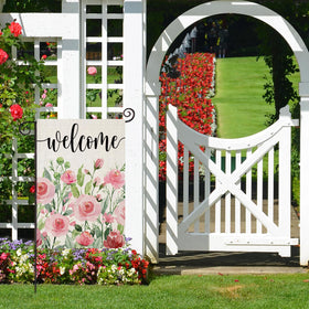 EKOREST seasonal garden flag for spring and summer décor on gates